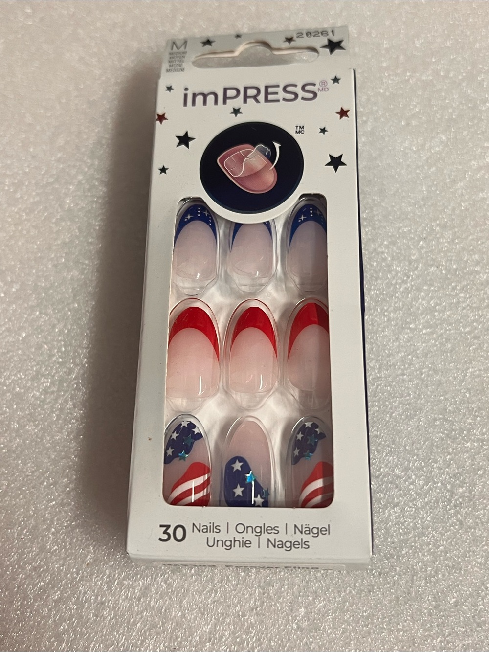 KISS imPRESS Press On Nails Forever Fling Medium No Glue 30 Nails
